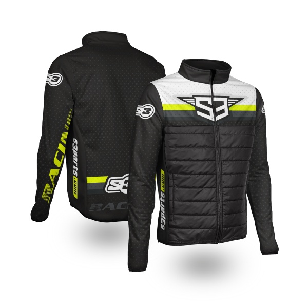Chaqueta híbrida S3 Racing Black - Fluor