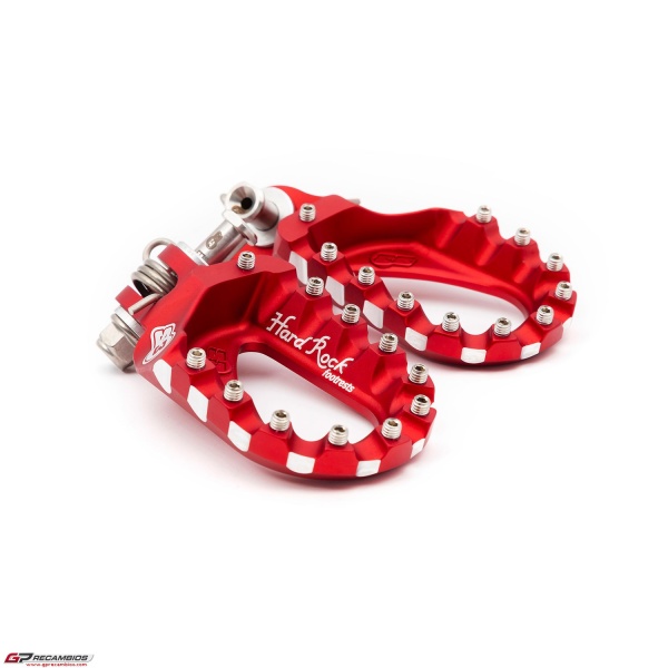 Pedane S3 Parts Hardrock Enduro/Cross Alluminio Rosso