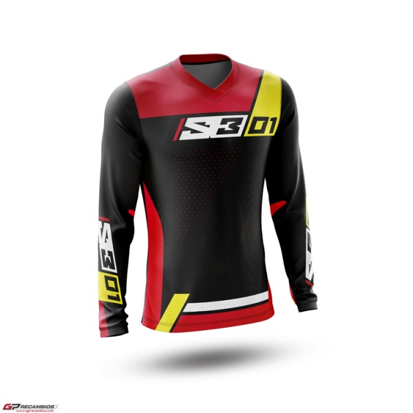 Camiseta Trial S3 coleción 01 Red Yellow Black